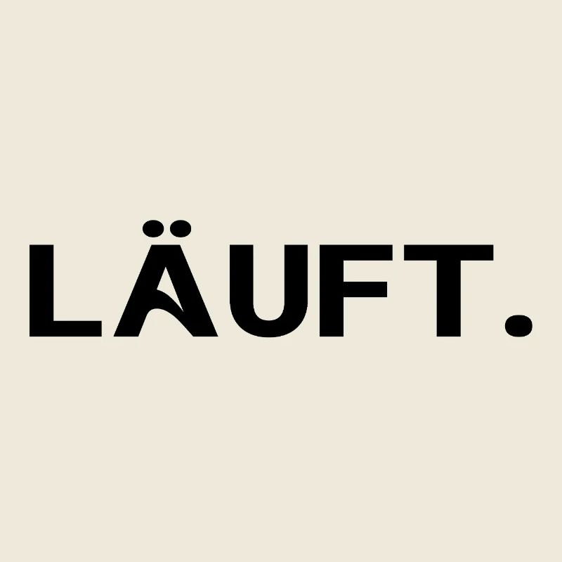 Läuft. Minimal Statement Spruch Trend Social