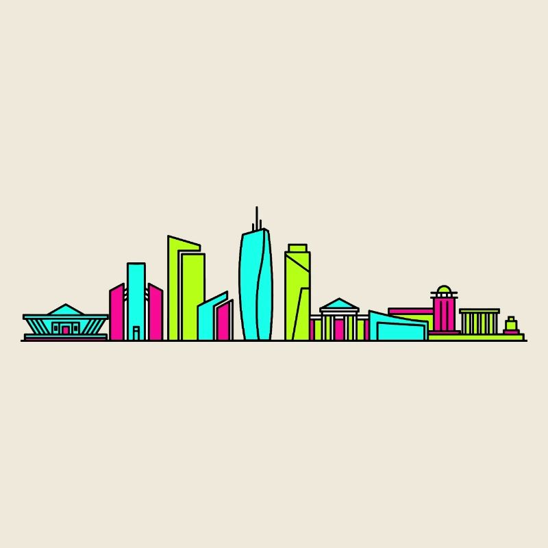 Dhaka City Skyline National Monument Art
