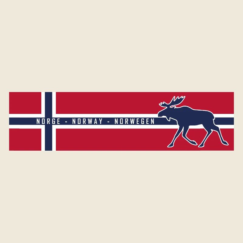 Norge - Norway - Norway - Flag - Moose right