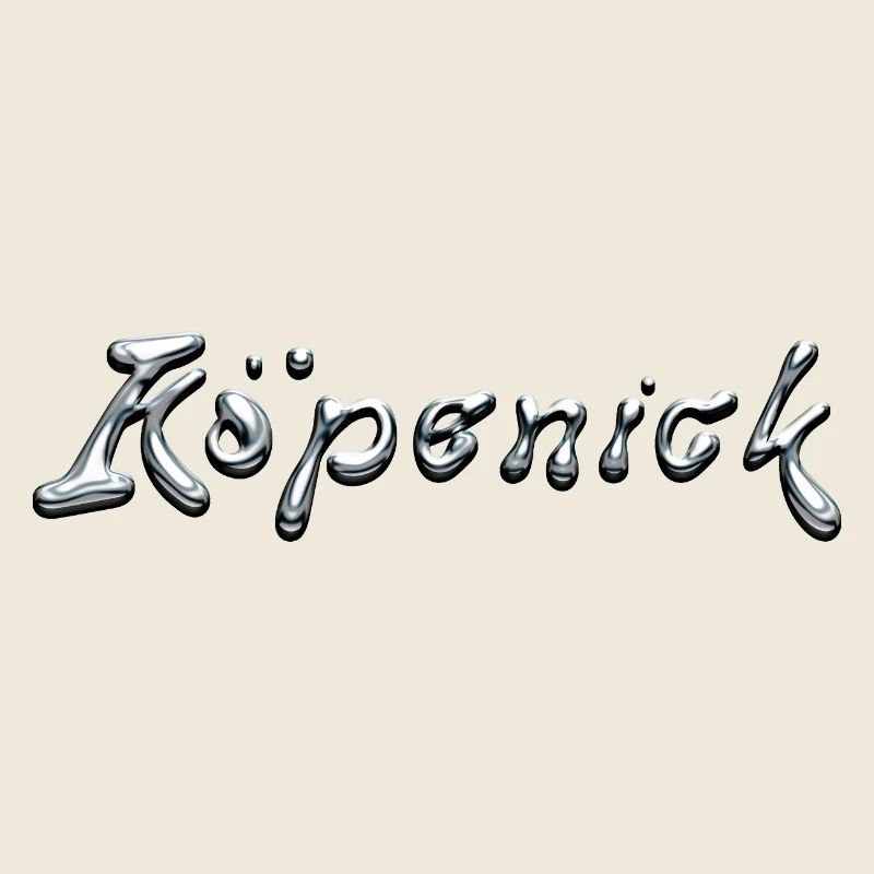 Köpenick Liquid Chrome Typography