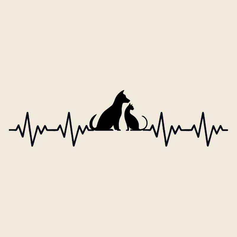 Battement de cœur ECG chat et chien