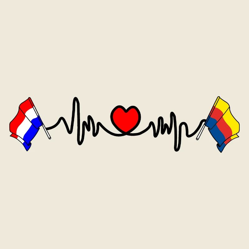 Cardio coeur Drapeau Pays-Bas, Hollande du Nord