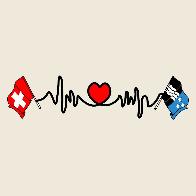Cardio cardio Drapeau Suisse et drapeau Argovie