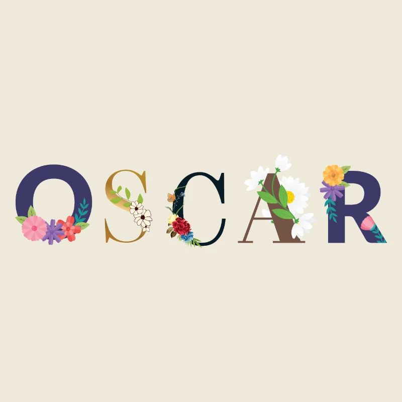 OSCAR Name mit Blumen geschmückt