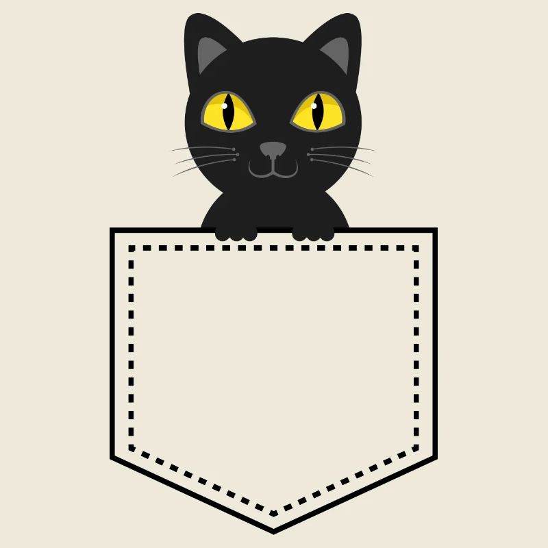 Chat noir animal de poche