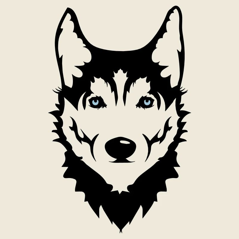 A la tête d'un chien Husky sibérien