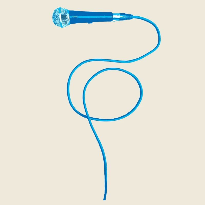 Mikrofon blau