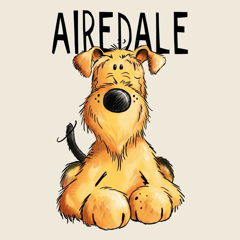 Witziger Airedale Terrier - Hund - Geschenk