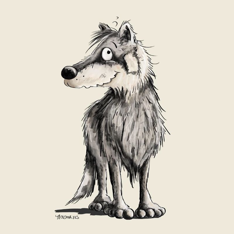 Funny Wolf I Comic Dog I Wolves