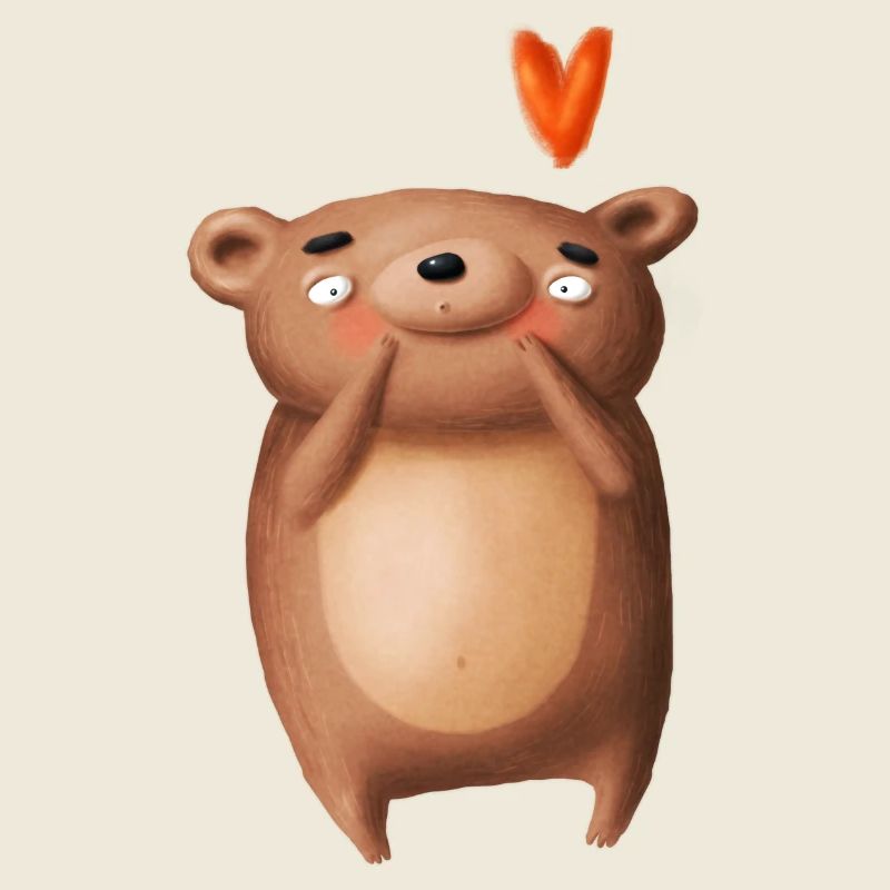 Embarrassed Dog Romantic Animal Design