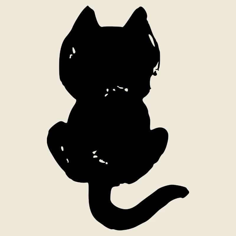 Katze coole Silhouette von hinten