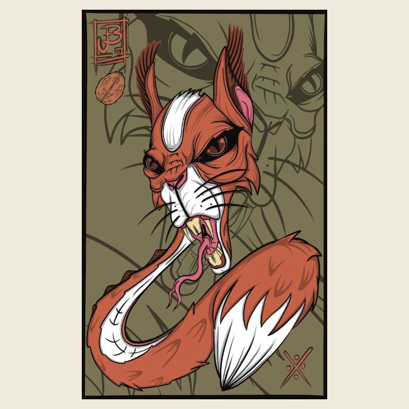 Foxy snake squirrel