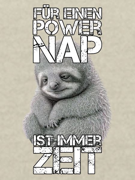 Faultier Power Nap Geschenk
