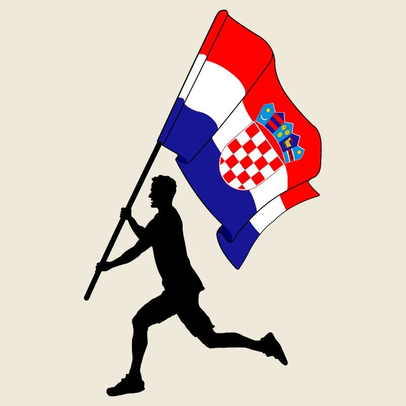 Drapeau Croatie homme courant