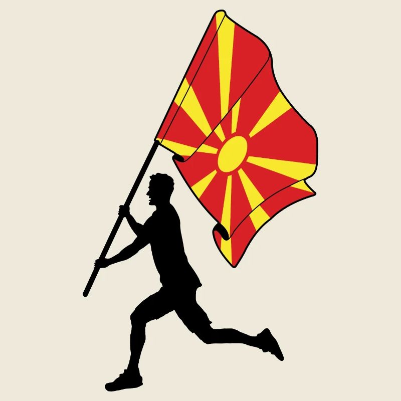 Drapeau Macédoine du Nord homme courant