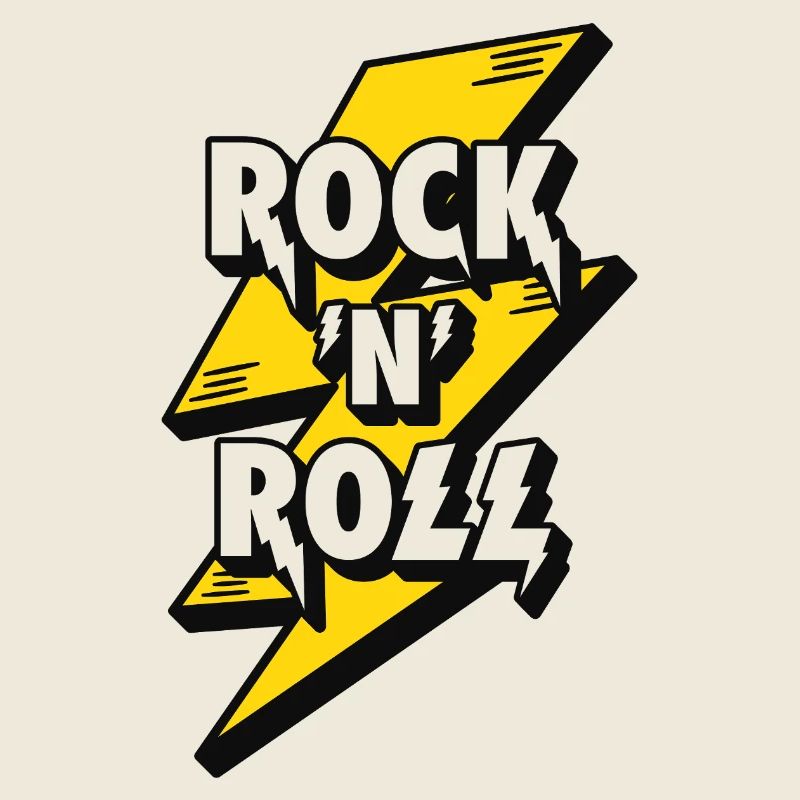 Elektrisierendes Rock'n'Roll-Lightning-Design