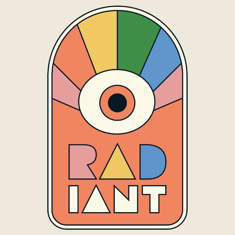 Radiant – Rayons de soleil rétro géométriques