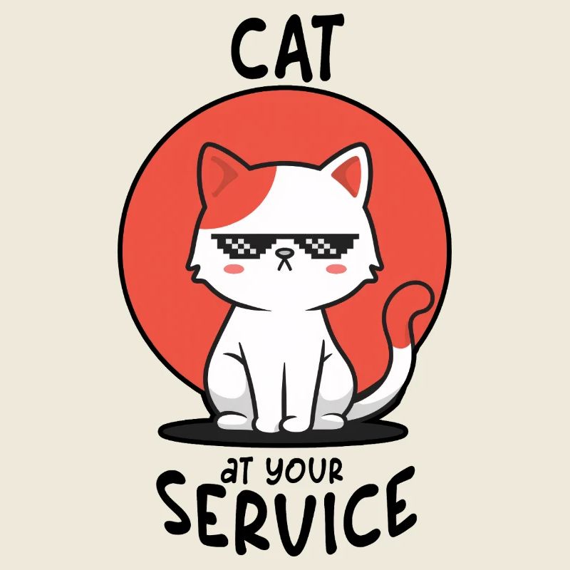 Chat cool avec des lunettes de soleil – Le chat à votre service