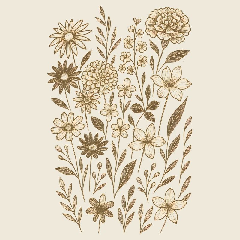 Vintage Blumen Boho Cottagecore