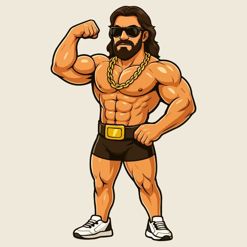 Wrestler mit Goldkette