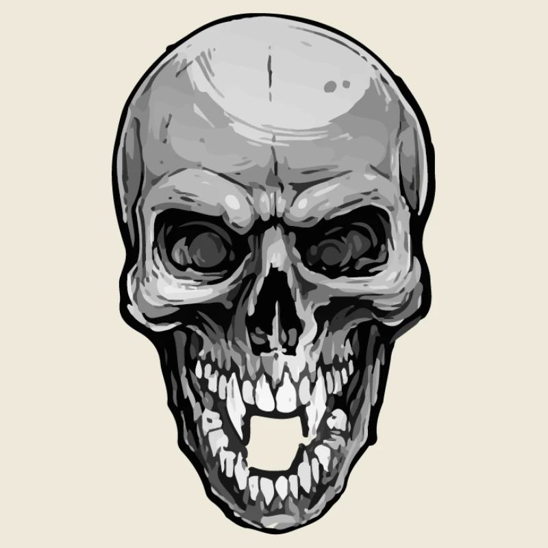 Aggressive Halloween Skull