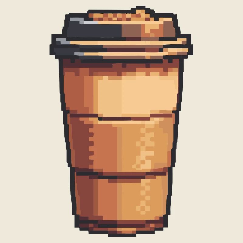Pixel Coffee Mug Art