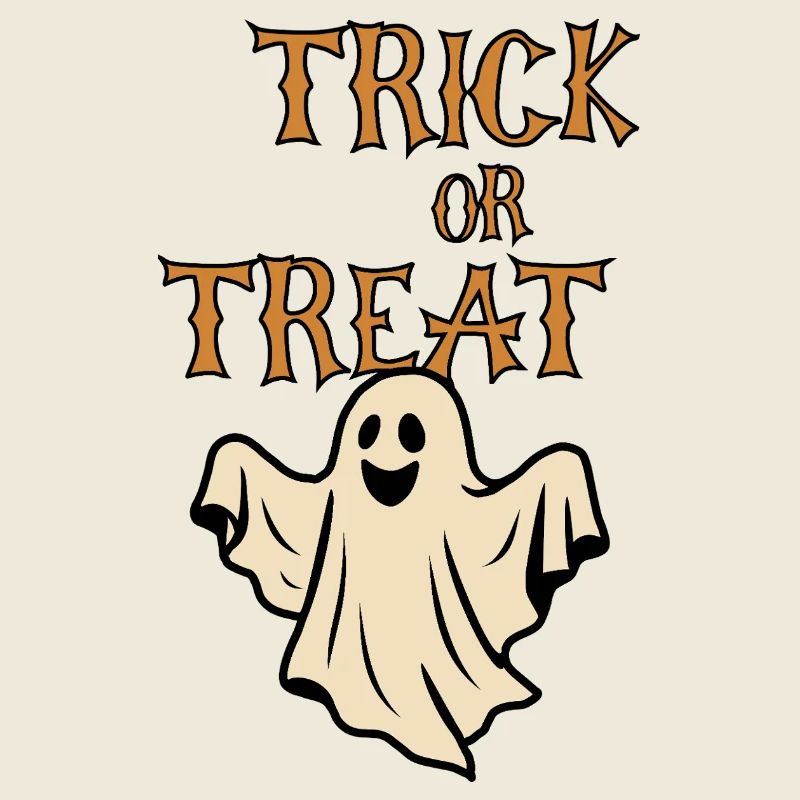 Trick oder Treat Geister Halloween Retro