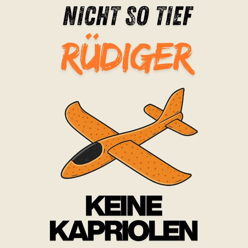 Not So Deep RÜDIGER Airplane Motif Orange