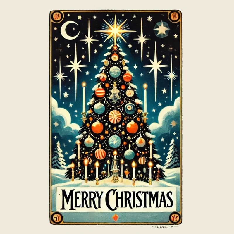 Sternenblauer Vintage-Weihnachtsbaum