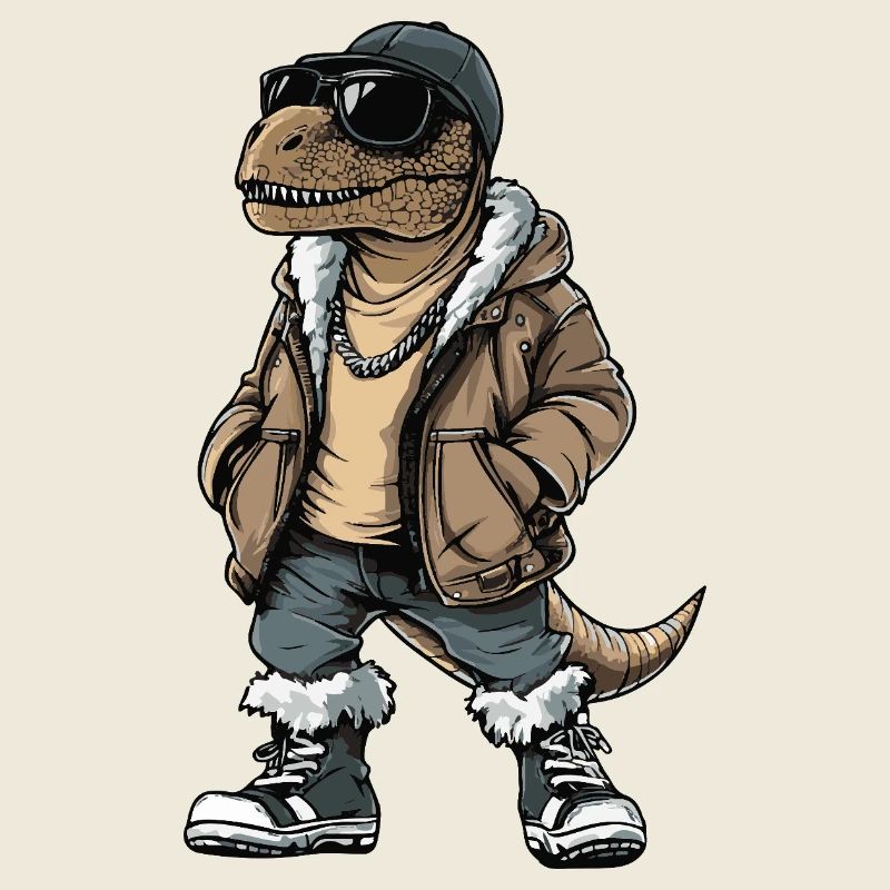 Dinosaurier T-Rex Cool Winter