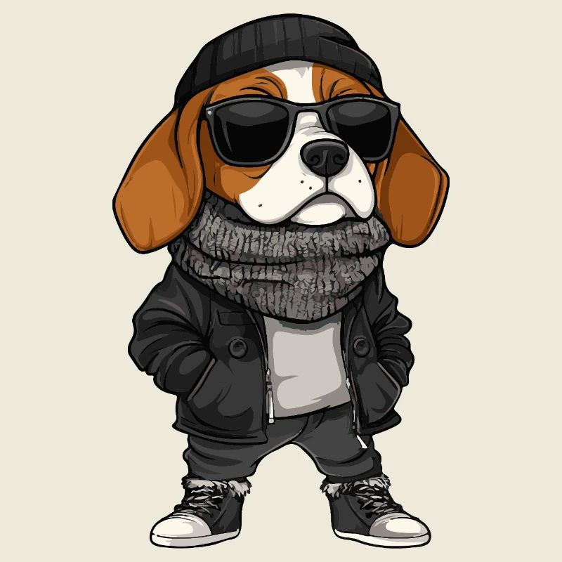 Beagle Dog Cool Winter