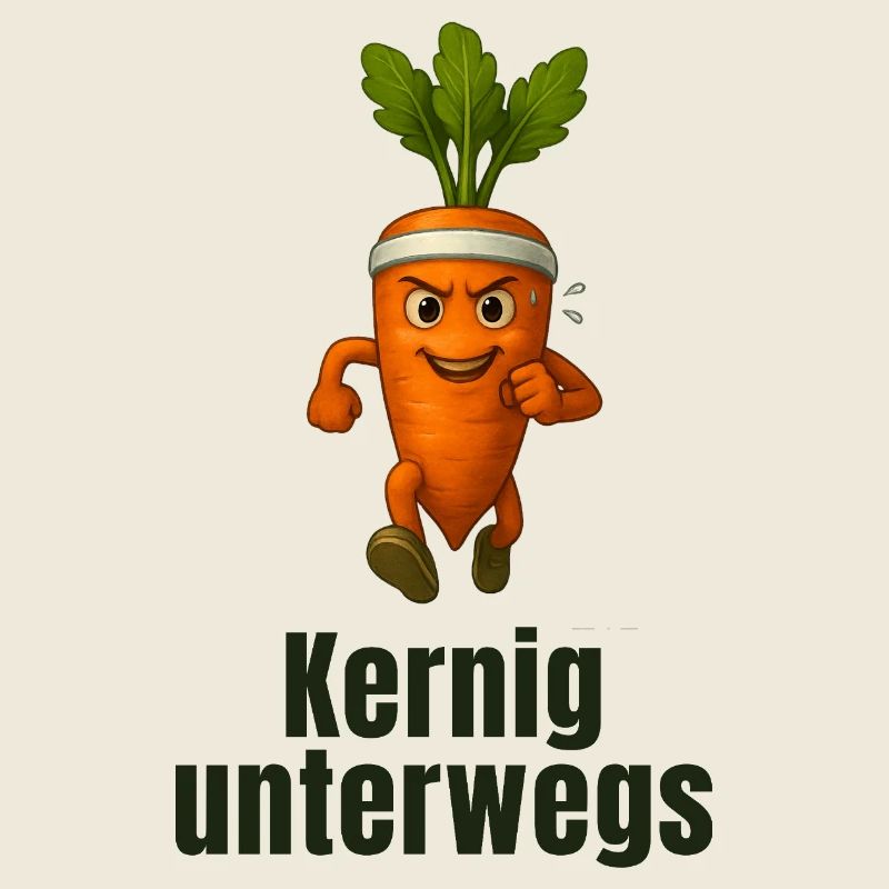 Kernig unterwegs - Karotte Gemüse karikatur 