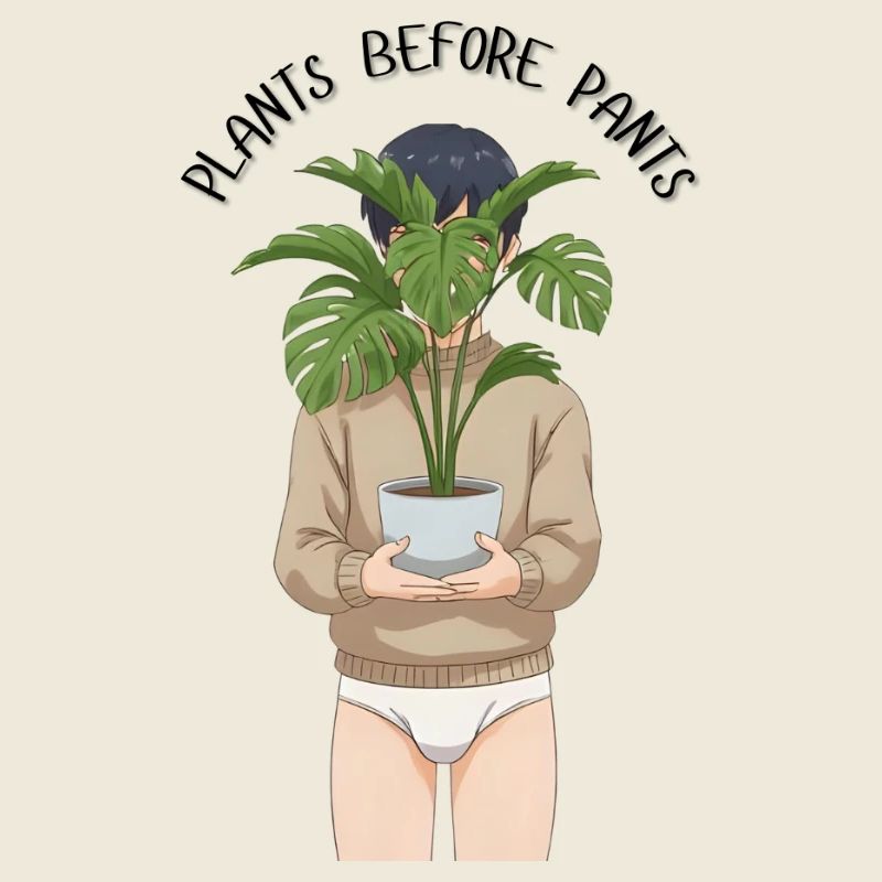 Les plantes avant les pantalons