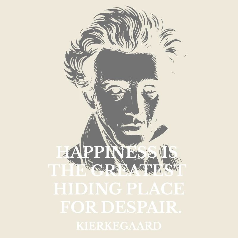 Citation du bonheur de Kierkegaard Tee