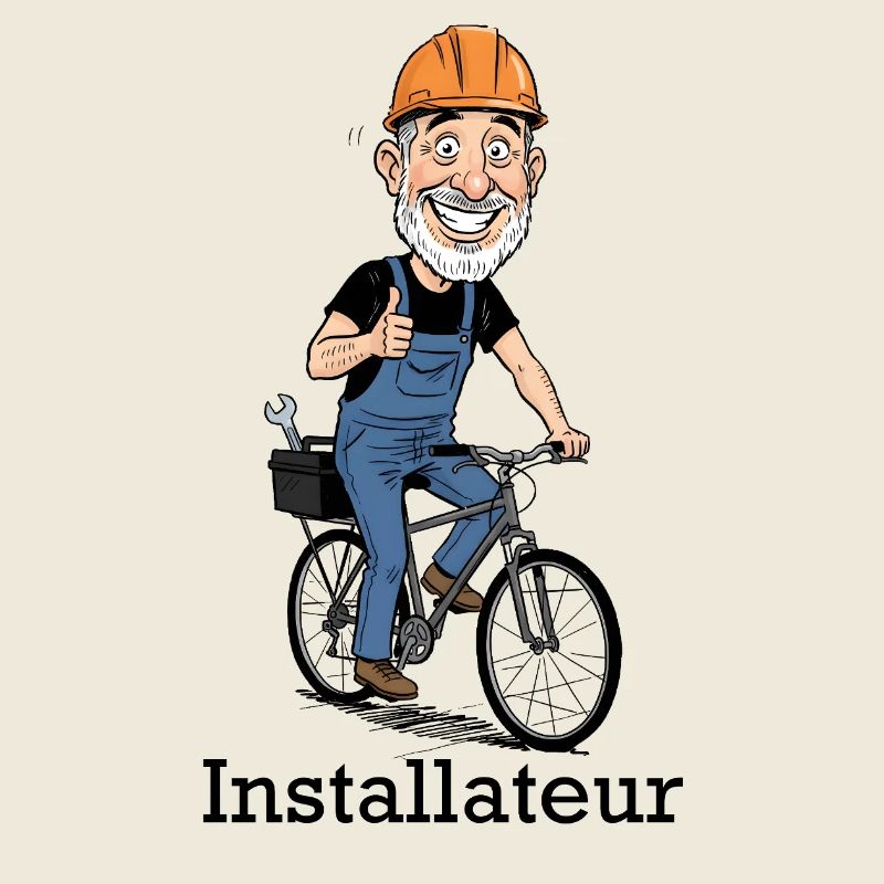 Bauarbeiter Fahrradheld