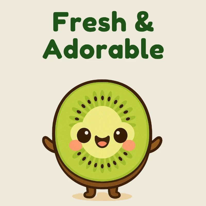 Kiwi frais Kawaii mignon