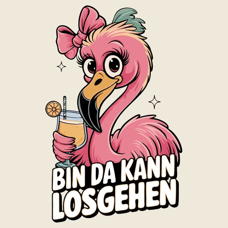 Motif de slogan flamant rose Bin da peut commencer