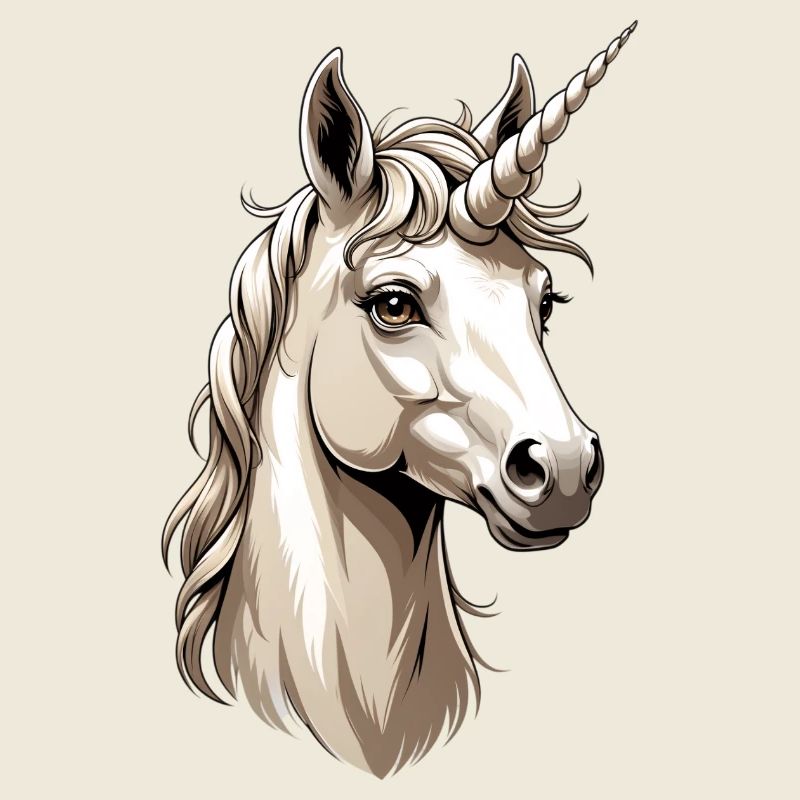 Einhornkopf Illustration