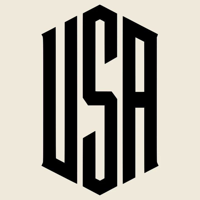 USA lettering inscription
