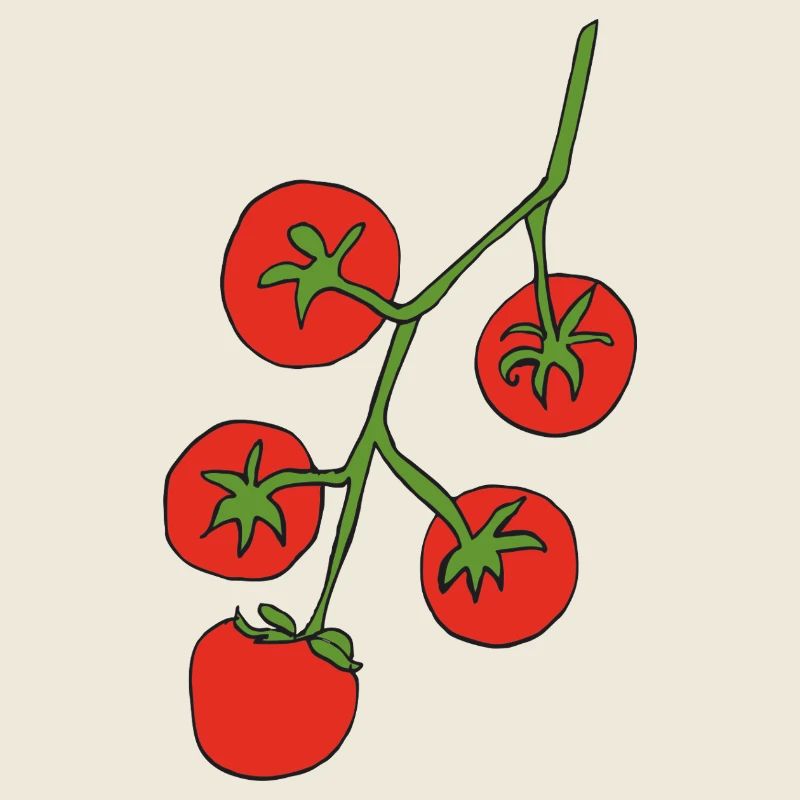 Illustration de la palette de couleurs de la vigne tomate