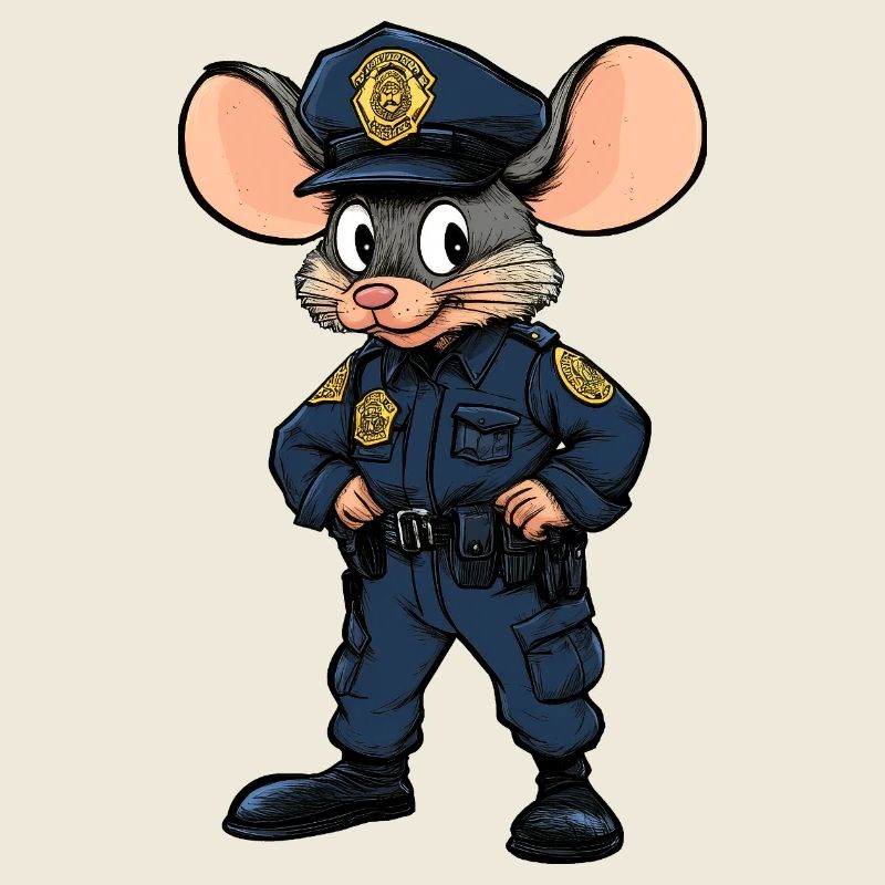 Mäuschen Polizistin / Polizei Maus
