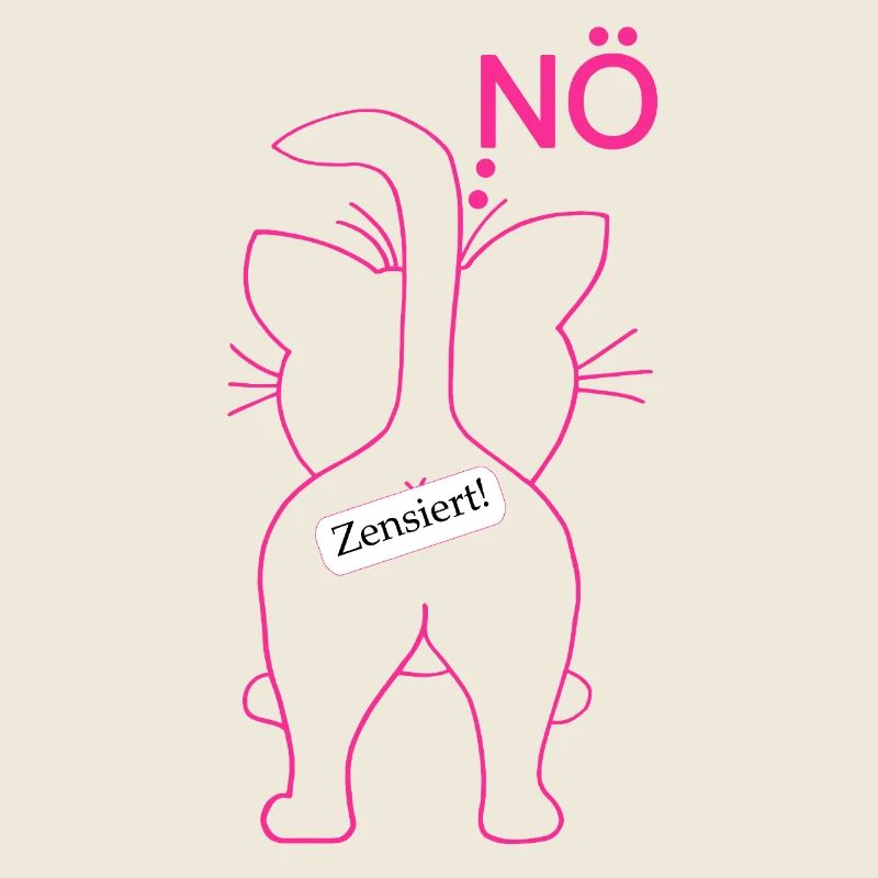 Katze von hinten. Nö. Einfach nö. Pink.