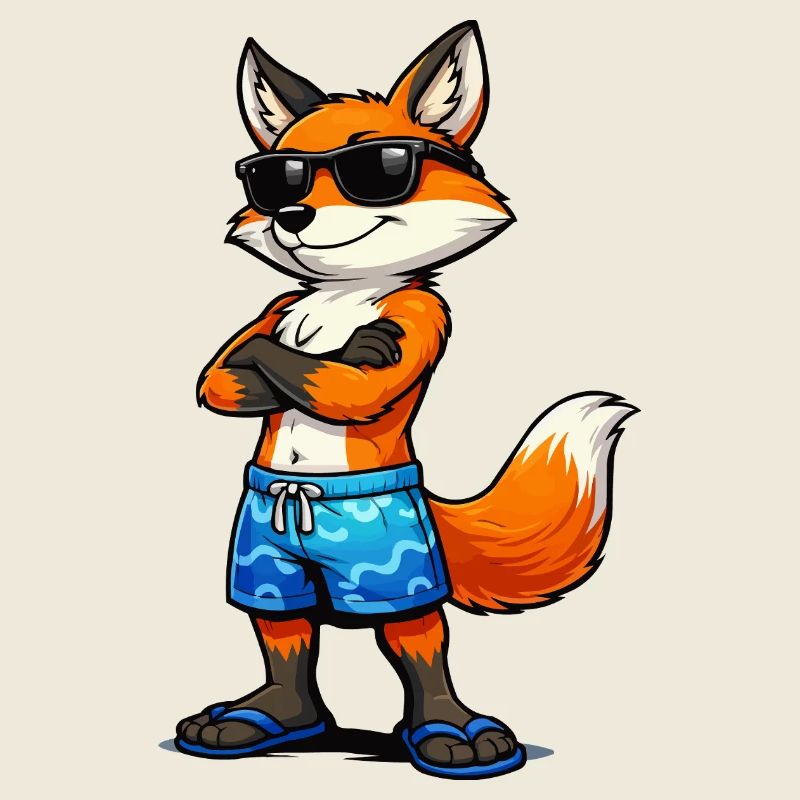 Sommerfuchs mit Sonnenbrille
