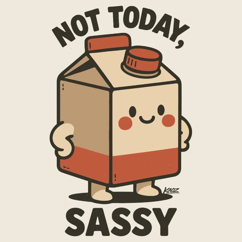 Not Today Milk Carton Sassy