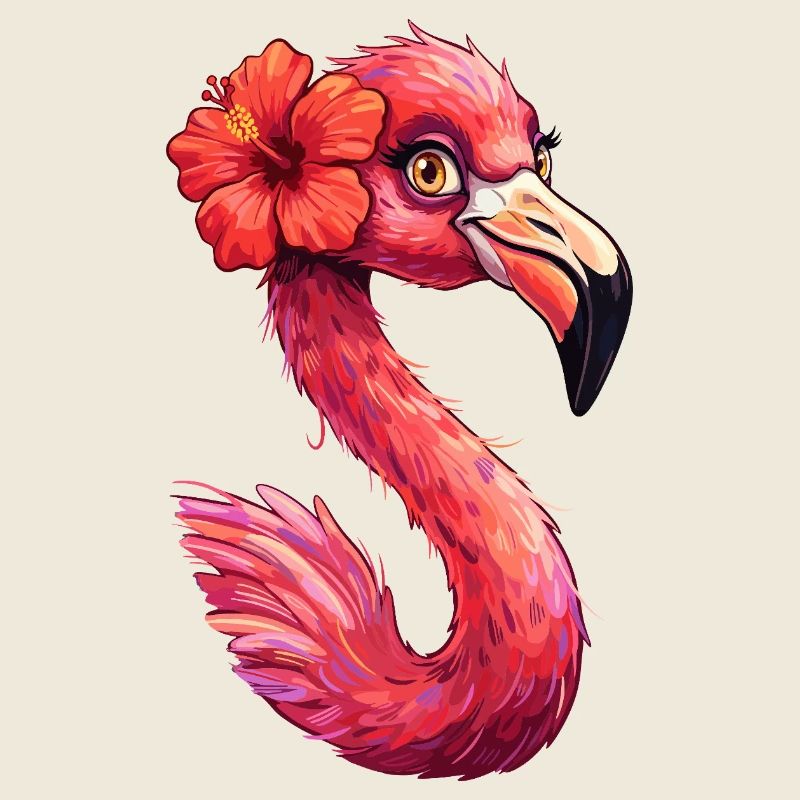 Flamingo Hibiskus Tropenpracht