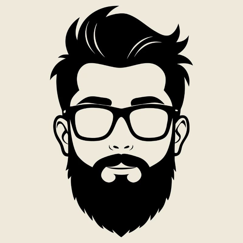 Bärtiger Hipster-Mann