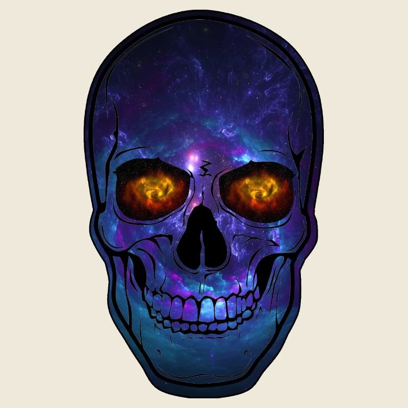 Galaxy Skull Neon