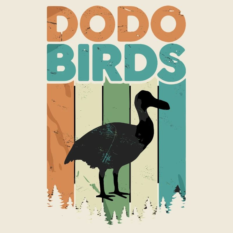 Dodo Birds Oiseau Rétro Vintage Extinctus