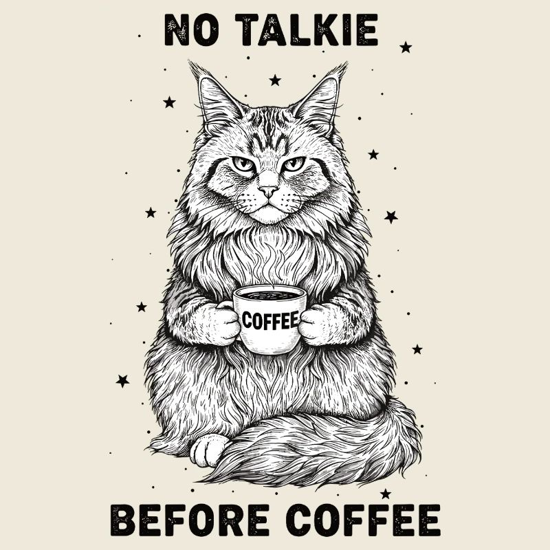 Pas de conversation devant un chat amateur de café