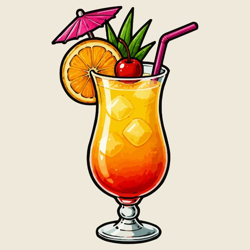 Cocktail tropical à l’orange
